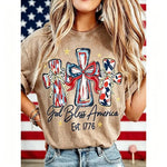Vintage USA 250th Anniversary God Bless America Washed Tee