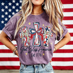 Vintage USA 250th Anniversary God Bless America Washed Tee