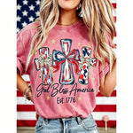 Vintage USA 250th Anniversary God Bless America Washed Tee