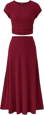 Women's 2026 Summer&Spring Two Piece Skirt Set