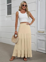 Women's Mock-Neck Matching Set: Effortless Wrinkle-Free Knit Midi Skirt Outfit