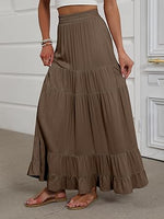 Women's Mock-Neck Matching Set: Effortless Wrinkle-Free Knit Midi Skirt Outfit