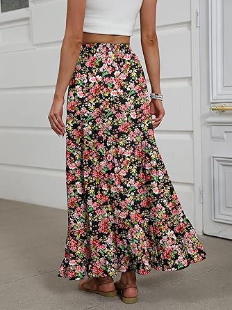 Women's Mock-Neck Matching Set: Effortless Wrinkle-Free Knit Midi Skirt Outfit