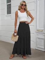 Women's Mock-Neck Matching Set: Effortless Wrinkle-Free Knit Midi Skirt Outfit