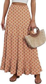Women's Mock-Neck Matching Set: Effortless Wrinkle-Free Knit Midi Skirt Outfit