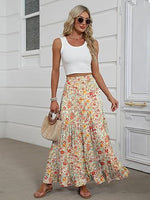 Women's Mock-Neck Matching Set: Effortless Wrinkle-Free Knit Midi Skirt Outfit