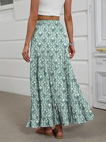Women's Mock-Neck Matching Set: Effortless Wrinkle-Free Knit Midi Skirt Outfit