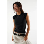 Women’s Summer Casual Crew Neck Fitted Sleeveless Top