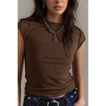 Women’s Summer Casual Crew Neck Fitted Sleeveless Top
