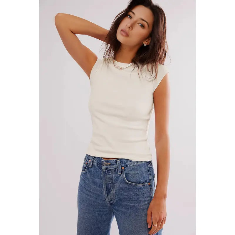 Women’s Summer Casual Crew Neck Fitted Sleeveless Top