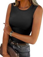 Women's High Neck Tank Top: Trendy Y2K Slim Fit Racerback Tee for Summer