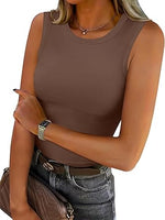 Women's High Neck Tank Top: Trendy Y2K Slim Fit Racerback Tee for Summer