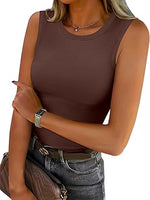 Women's High Neck Tank Top: Trendy Y2K Slim Fit Racerback Tee for Summer