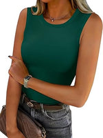 Women's High Neck Tank Top: Trendy Y2K Slim Fit Racerback Tee for Summer