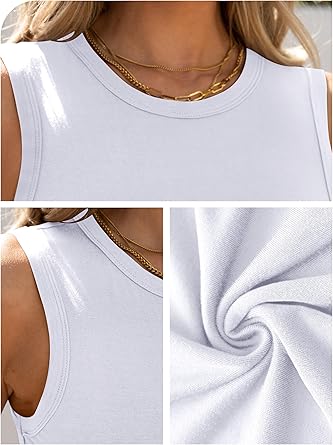 Women's High Neck Tank Top: Trendy Y2K Slim Fit Racerback Tee for Summer