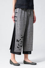 Women's Butterfly Print Summer Plus Size Pants
