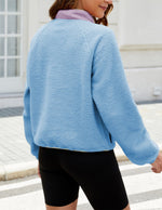 Women's Sherpa Fleece Pullover Jacket