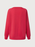 Crew Neck Long Sleeve Cotton Letter Print Sweatshirt