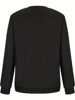 Casual Cat Print Crew Neck Sweatshirt